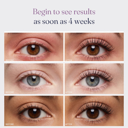 Before and after lashes with OSMI Lash Serum