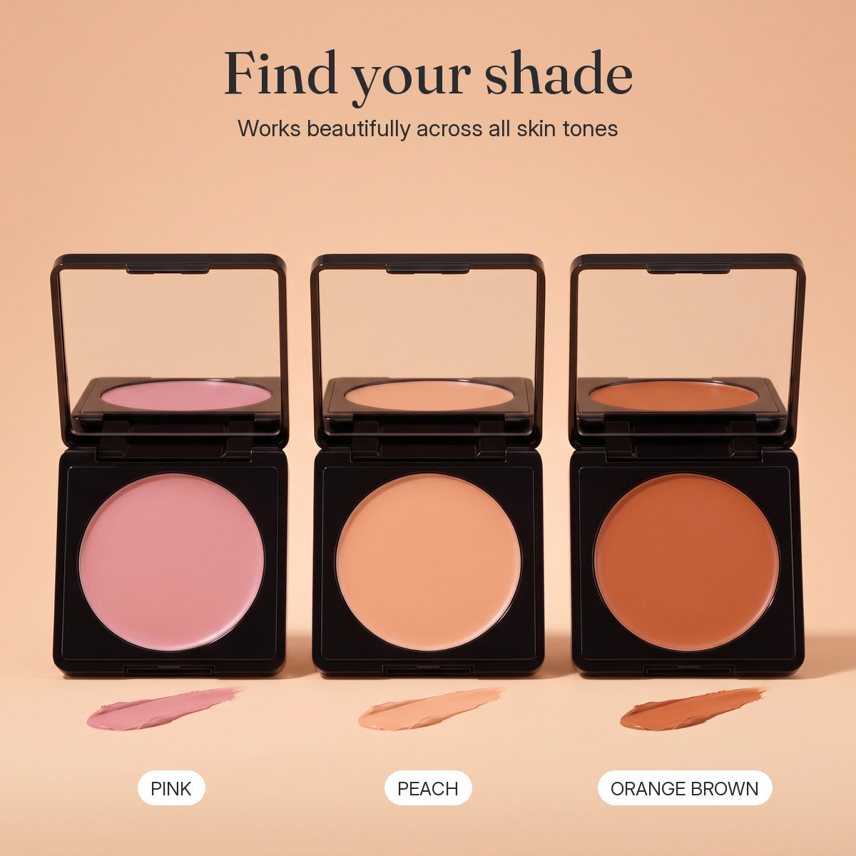 OSMI Under Eye Brightener shades Pink, Peach and Orange Brown